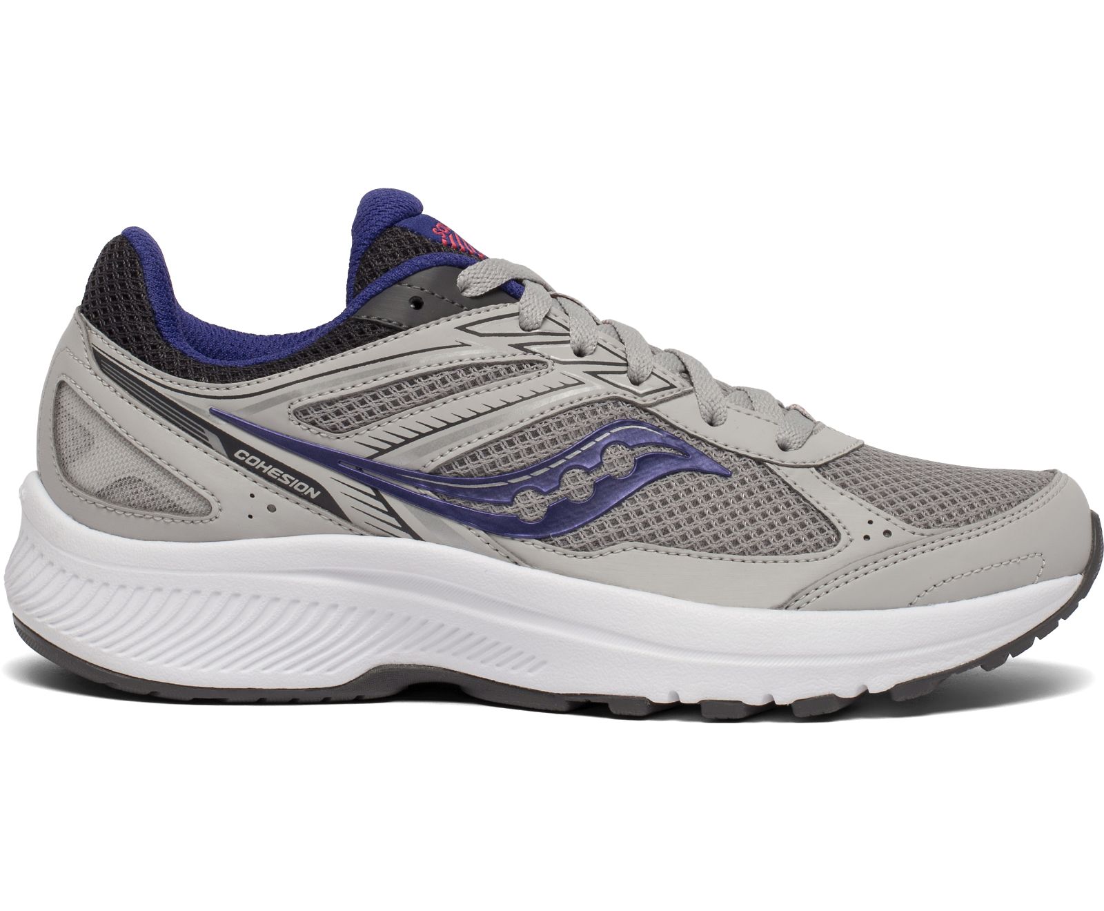 Women\'s Saucony Cohesion 14 Running Shoes Grey / Purple | Singapore 095JPQJ